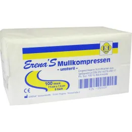 Erena niet-steriel gaaskompres 7,5, 100 stuks
