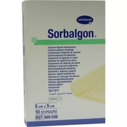 SORBALGON Comress 5x5 cm, 10 st