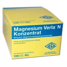 MAGNESIUM VERLA N concentraatpoeder voor orale toediening, 100 stuks
