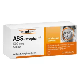 ASS-ratiopharm 500 mg tabletten, 30 stuks