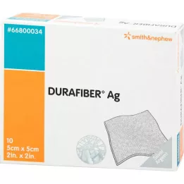 DURAFIBER Ag 5x5 cm verband, 10 stuks