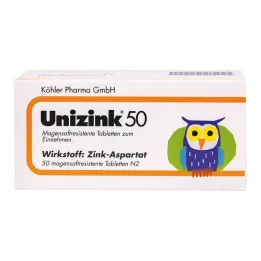 UNIZINK 50 maagsapresistente tabletten, 50 stuks