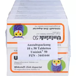 UNIZINK 50 maagsapresistente tabletten, 10X50 stuks