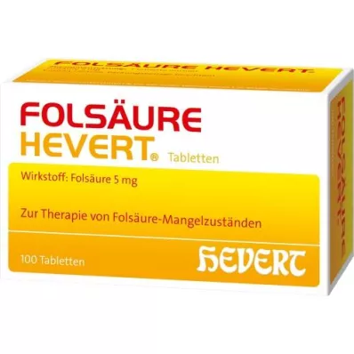 FOLSÄURE HEVERT Tabletten, 100 st FOLSÄURE HEVERT Tabletten, 100 st