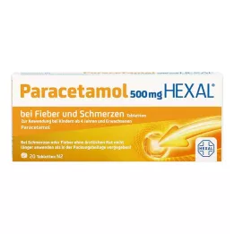 PARACETAMOL 500 mg HEXAL tabletten tegen koorts en pijn, 20 stuks