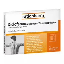 DICLOFENAC-ratiopharm pijnpleisters, 10 stuks