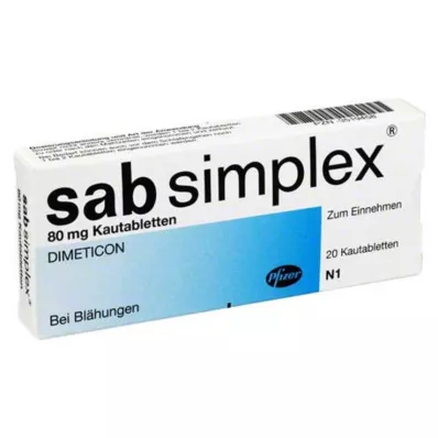 SAB simplex kauwtabletten, 20 stuks SAB simplex kauwtabletten, 20 stuks