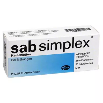SAB simplex kauwtabletten, 50 stuks
