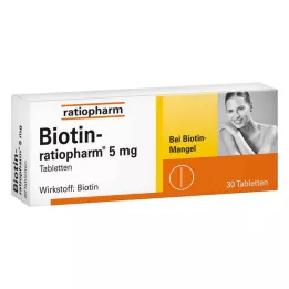 BIOTIN-RATIOPHARM 5 mg tabletten, 30 stuks