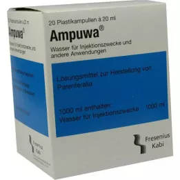 AMPUWA Plastic ampullen injectie-/infuusoplossing, 20X20 ml