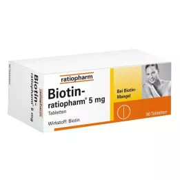 BIOTIN-RATIOPHARM 5 mg tabletten, 90 stuks
