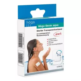 HÖGA-DERM aqua ste.Transp.Werkw.m.Wundauflage 5x7 cm, 5 st
