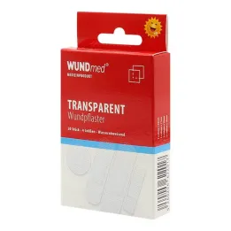 Pleisters transparant waterdicht 4 maten, 20 stuks