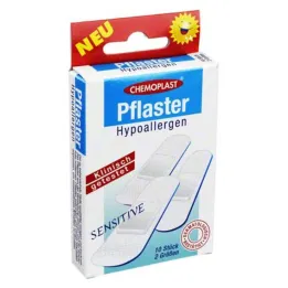 Pleisters hypoallergeen gevoelig 2 maten, 10 stuks