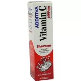 ADDITIVA Vitamine C bloedsinaasappel bruistabletten, 20 st