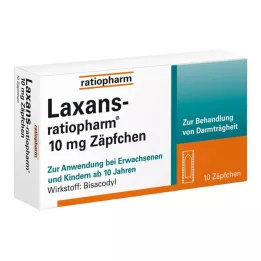 LAXANS-ratiopharm 10 mg zetpillen, 10 stuks