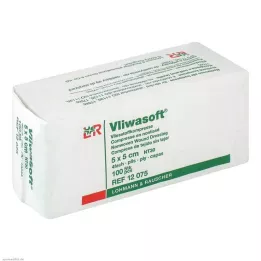 VLIWASOFT Nonwoven kompressen 5x5 cm niet-steriel 4l., 100 st