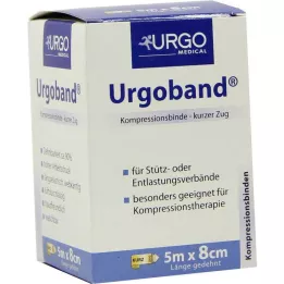 URGOBAND Korte rekverband 8 cmx5 m, 1 st