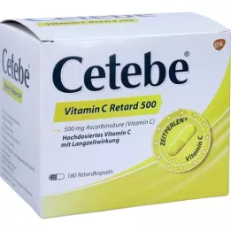 CETEBE Vitamine C Retard -capsules 500 mg, 180 st