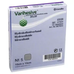 VARIHESIVE extra dun 10x10 cm HKV hydroactief, 5 stuks
