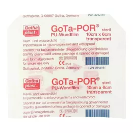 GOTA-POR PU Wondfolie 10x6 cm steriele pleister, 1 st