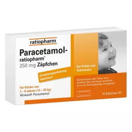 PARACETAMOL-ratiopharm 250 mg zetpillen, 10 stuks