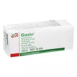 GAZIN Gaaskompres 5x5 cm niet-steriel 8-voudig operatie, 100 stuks
