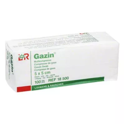 GAZIN Gaaskompres 5x5 cm niet-steriel 8-voudig operatie, 100 stuks GAZIN Gaaskompres 5x5 cm niet-steriel 8-voudig operatie, 100 stuks