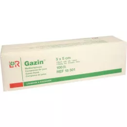 GAZIN Gaaskompres 5x5 cm niet-steriel 12-voudig operatie, 100 stuks