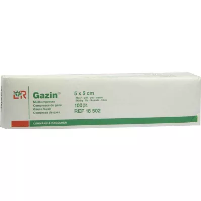 GAZIN Gaaskompres 5x5 cm niet-steriel 16-voudig operatie, 100 stuks
