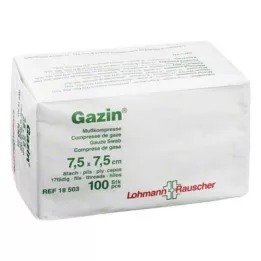 GAZIN Gaaskompres 7,5x7,5 cm niet-steriel 8-weg operatie, 100 stuks