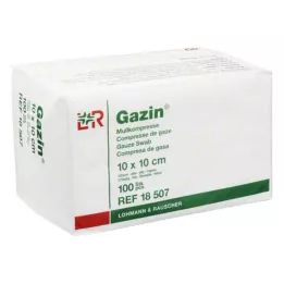 GAZIN Gaaskompres 10x10 cm niet-steriel 12-voudig operatie, 100 stuks