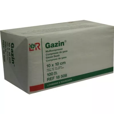 GAZIN Gaaskompres 10x10 cm niet-steriel 16-voudig operatie, 100 stuks