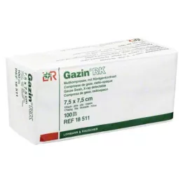 GAZIN Gaaskompres 7,5x7,5 cm niet-steriel 12-voudig RK, 100 st