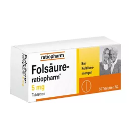 FOLSÄURE-RATIOPHARM 5 mg tabletten, 50 stuks