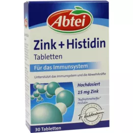 Abtei Zink + histidine-tabletten, 30 st