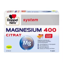 DOPPELHERZ Magnesium 400 Citraat systeem Granulaat, 20 stuks