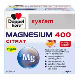DOPPELHERZ Magnesium 400 Citraat systeem Granulaat, 40 stuks