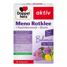 DOPPELHERZ Meno Rode Klaver + Teunisbloemolie + Biotine Caps., 30 stuks