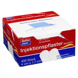 GOTHAPLAST Injectiepleister gevoelig 1,7x4 cm, 400 stuks