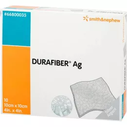 DURAFIBER Ag 10x10 cm verband, 10 stuks