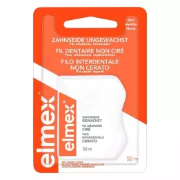 ELMEX Tandzijde ongewaxt met aminefluoride, 50 m