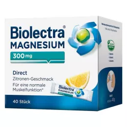 BIOLECTRA Magnesium 300 mg Directe Citroenstokjes, 40 stuks