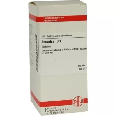 AESCULUS D 1 tabletten, 200 st AESCULUS D 1 tabletten, 200 st