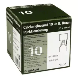 CALCIUMGLUCONAT 10% MPC Injectieoplossing, 20X10 ml