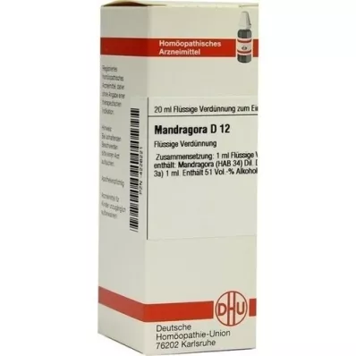 MANDRAGORA D 12 Verdunning, 20 ml MANDRAGORA D 12 Verdunning, 20 ml