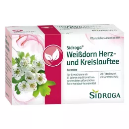 SIDROGA Meidoorn hart- en bloedsomloop theefilterzakjes, 20X1.5 g