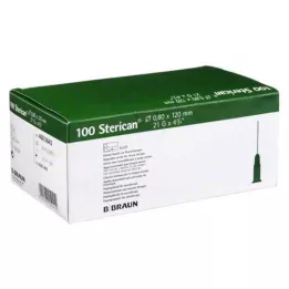 STERICAN Canules 21 Gx4 4/5 0,8x120 mm, 100 stuks
