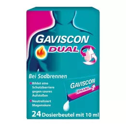 GAVISCON Dual 500mg/213mg/325mg Suspens.in zakje, 24X10 ml