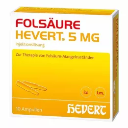 FOLSÄURE HEVERT 5 mg ampullen, 10 stuks
